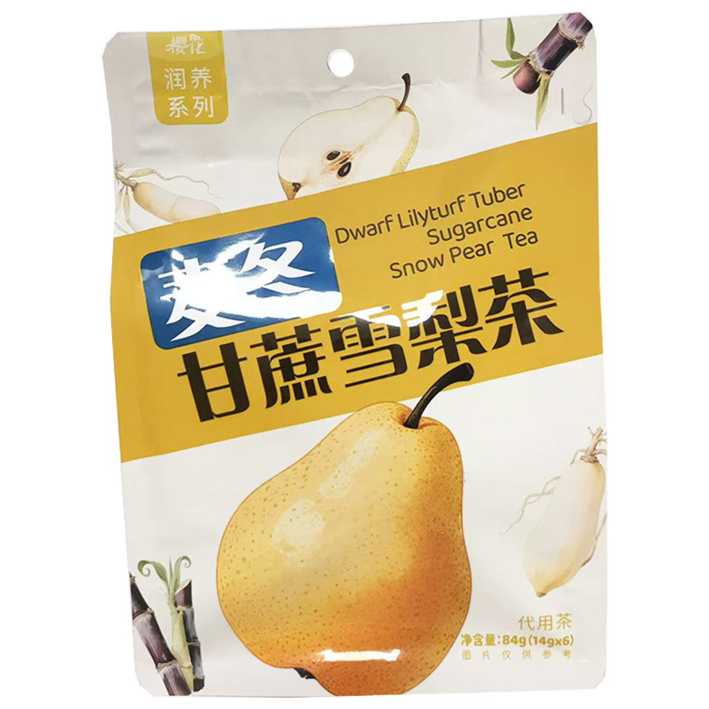 Dwarf Lilyturf Sugarcane Snow Pear Tea 84g ~ 櫻花润養系列麥冬甘蔗雪梨茶 84g