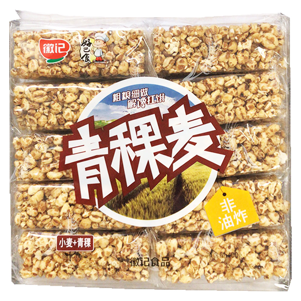 Hao Ba Shi Puffed Highland Barley Bars 400g ~ 徽記好巴食青稞麥 400g