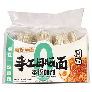 YouNiYiMian Dried Round Noodles 480g ~ 徽記有你一面日曬圓面 480g