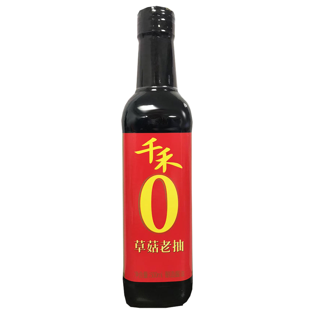 QianHe Zero Additive Mushroom Dark Soy 500ml ~ 千禾草菇老抽酿造酱油 500ml