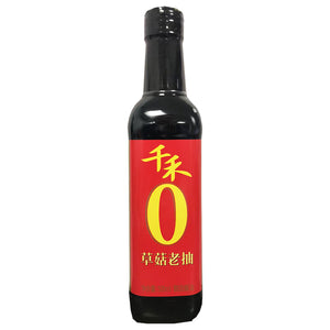QianHe Zero Additive Mushroom Dark Soy 500ml ~ 千禾草菇老抽酿造酱油 500ml