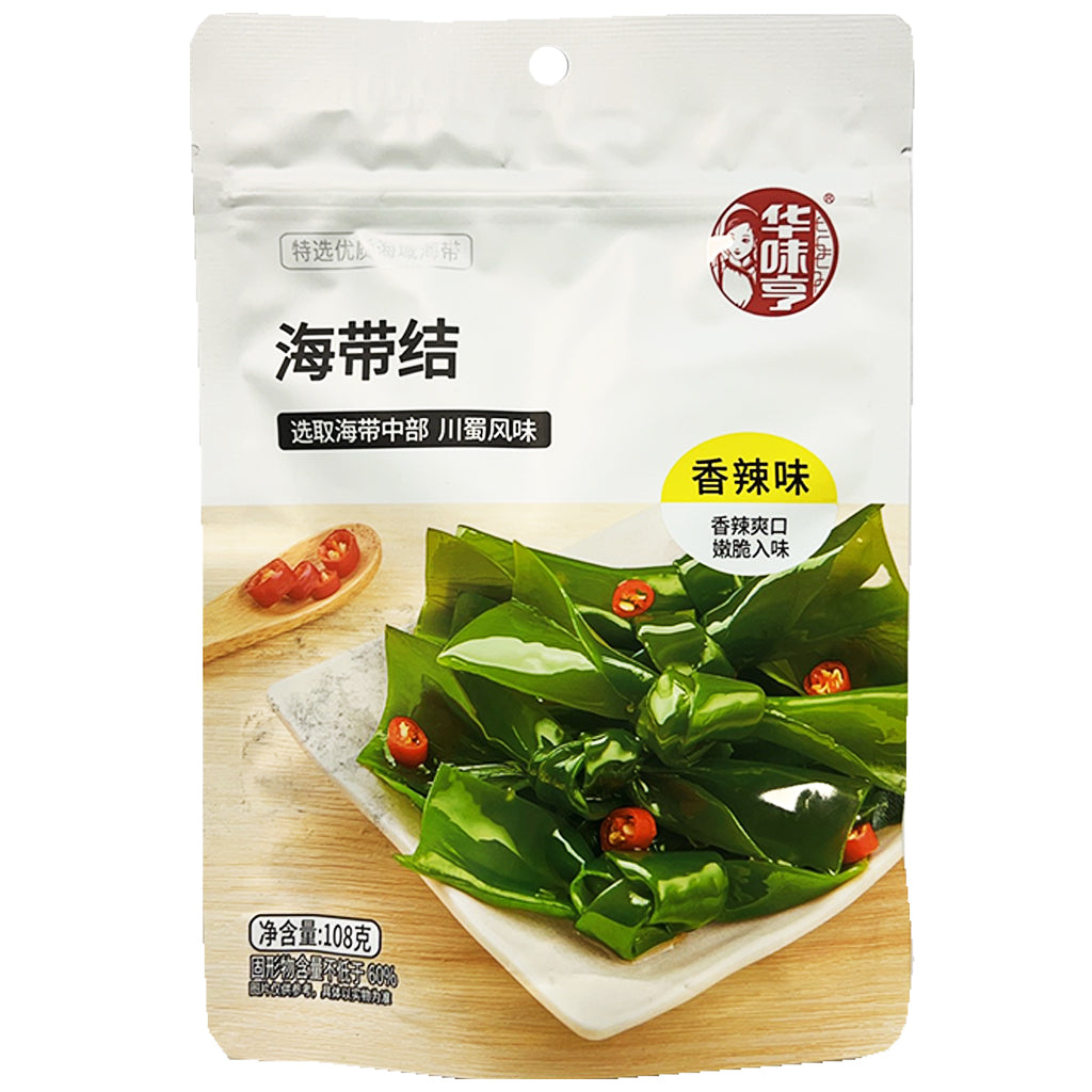 Hua Wei Heng Hot & Spicy Kelp Knot 108g ~ 华味亨 香辣海帶結 108g