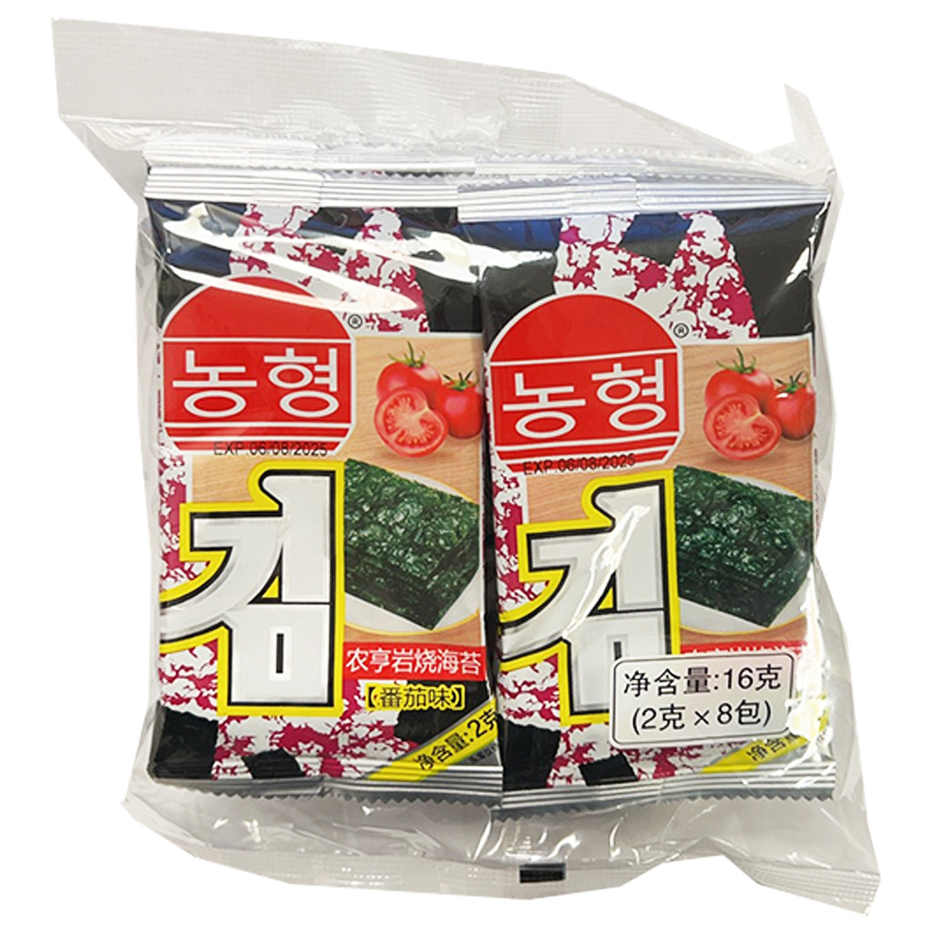 NongHeng Roasted Seaweed Tomato Flavour 16g ~ 农亨岩烧海苔 番茄味 16g