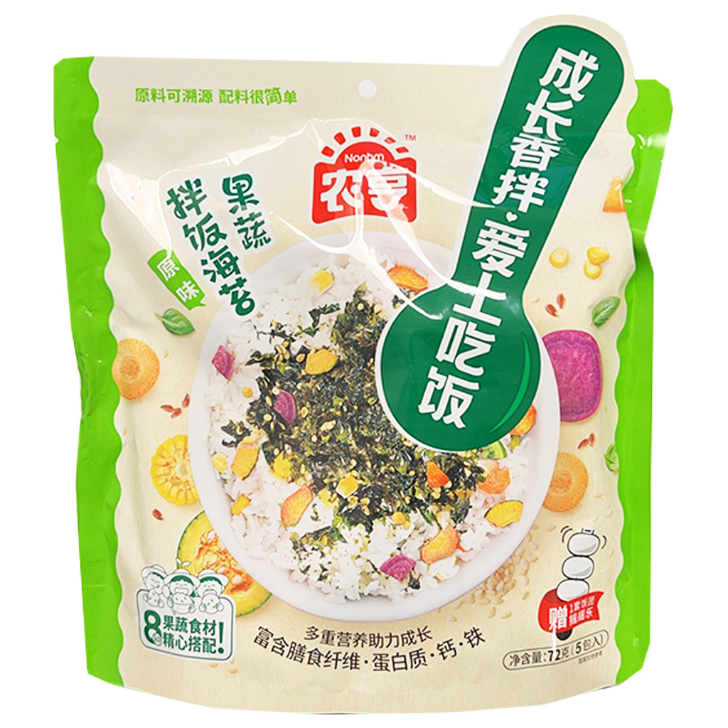 Nong Heng Vegetable Fruit Seaweed Seasoning 72g ~ 农亨果蔬拌饭 海苔 原味 72g