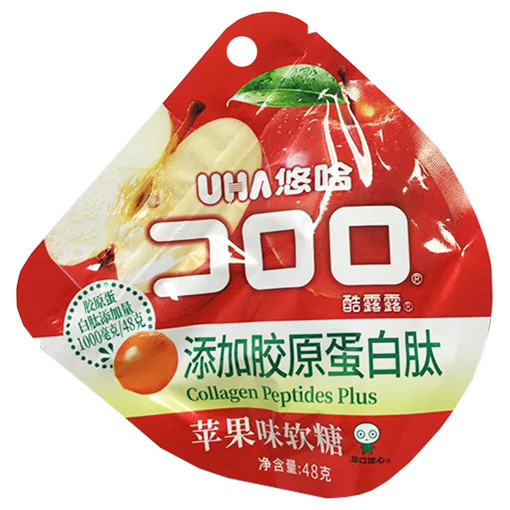 UHA Kororo Apple Active Probiotics Plus 48g ~ 悠哈酷露露蘋果味软糖 48g
