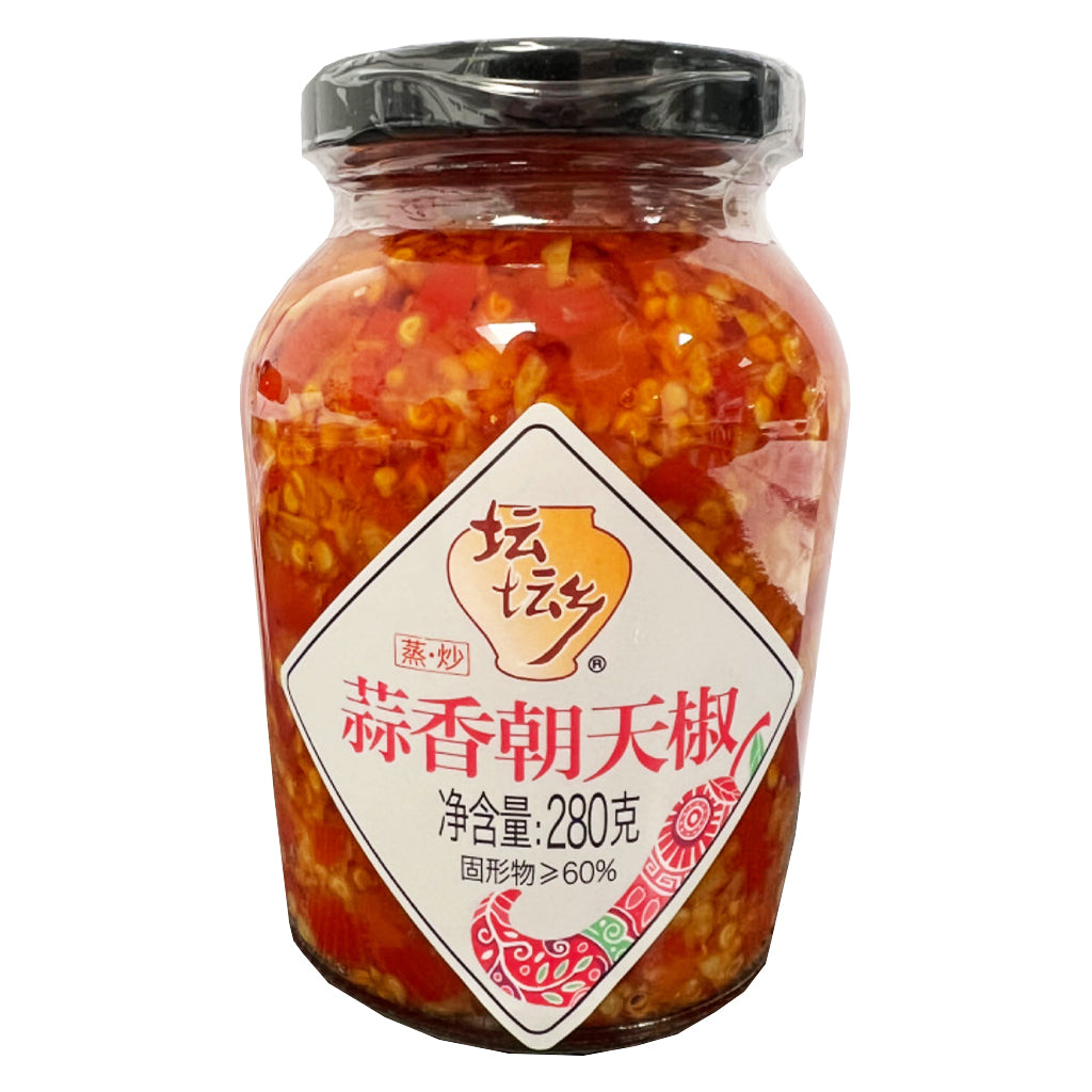 Tan Tan Xiang Garlic Chilli Sauce 280g ~ 坛坛乡蒜香朝天椒 280g