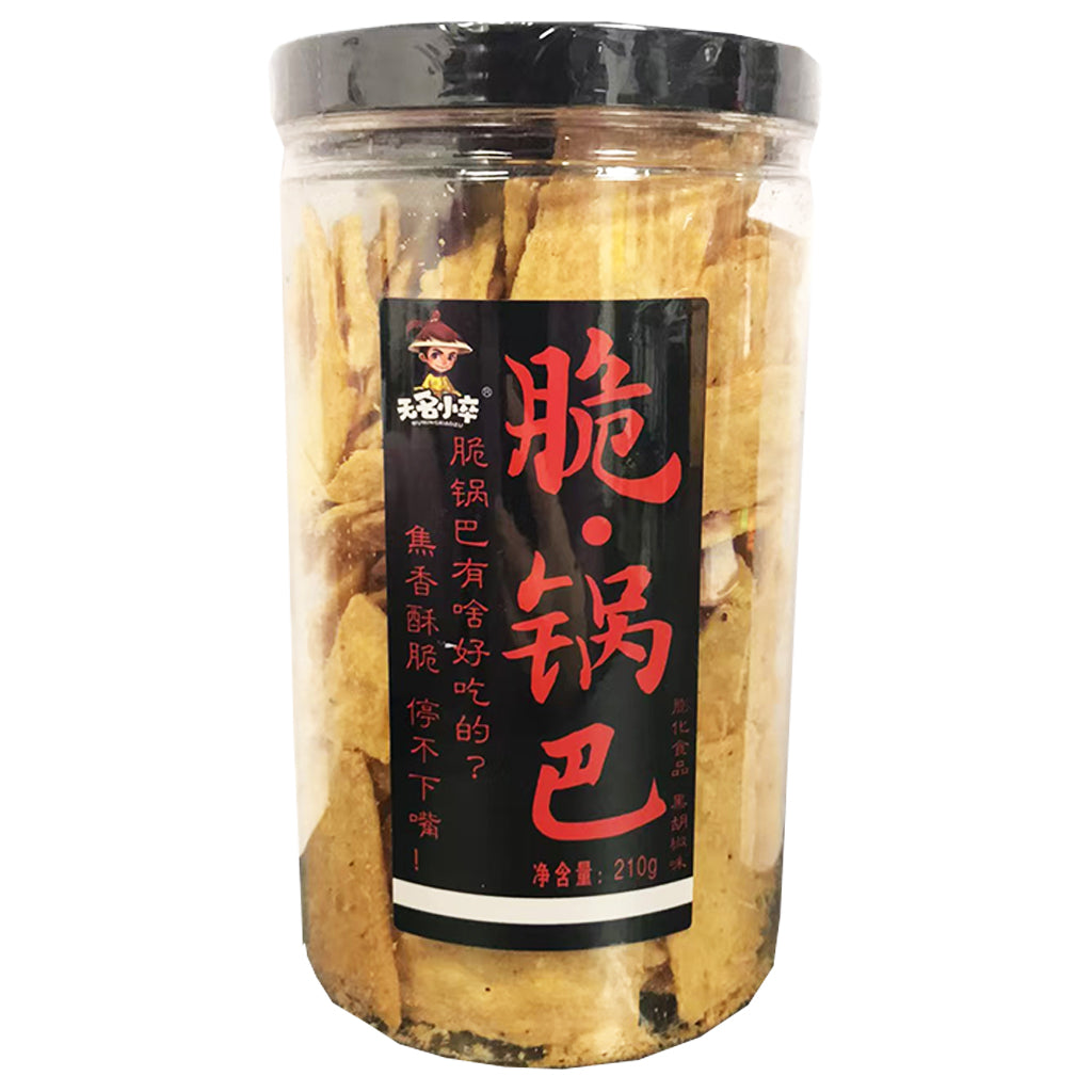 WMXZ Crisp Biscuit Black Pepper Flavour 210g ~ 无名小卒脆锅巴 黑胡椒味 210g