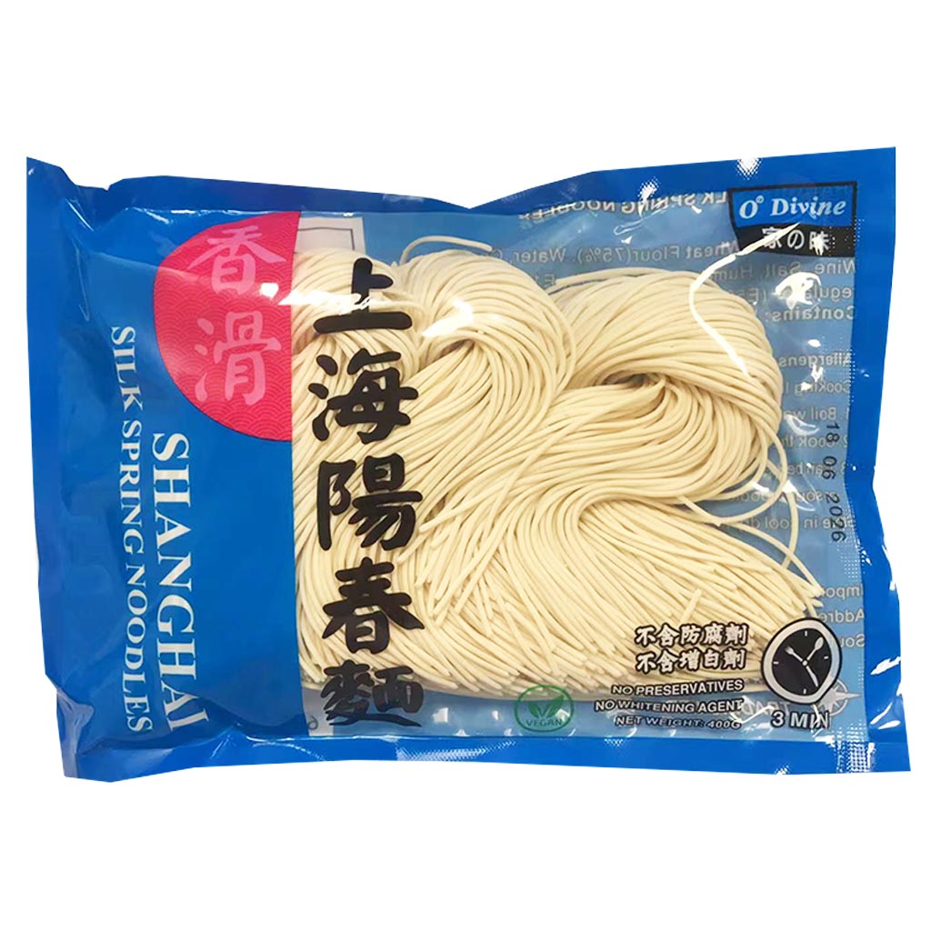 O Divine Shanghai Silk Spring Noodles 400g ~ 家の味上海阳春面 400g
