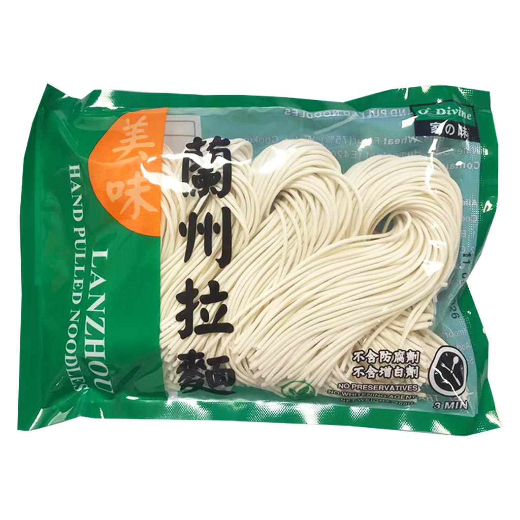 O Divine Lanzhou Hand Pulled Noodles 400g ~ 家の味兰州拉面 400g