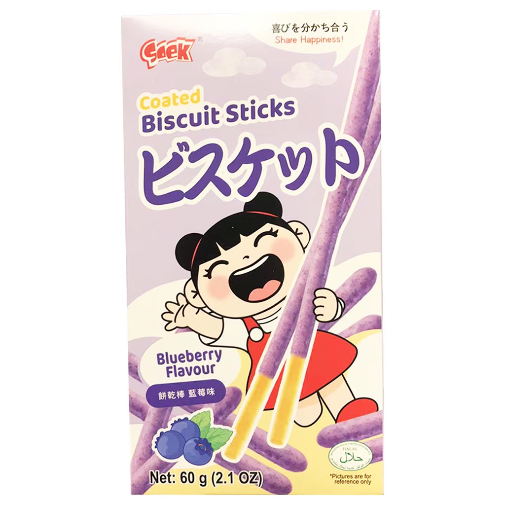 Soek Biscuit Sticks Blueberry 60g ~ Soek餅乾棒藍莓味 60g