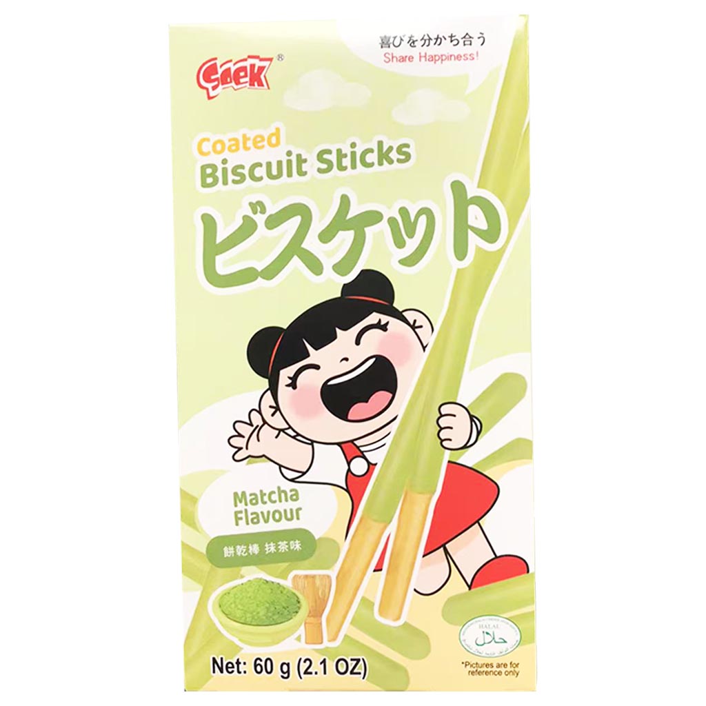 Soek Biscuit Sticks Matcha 60g ~ Soek餅乾棒抹茶味 60g