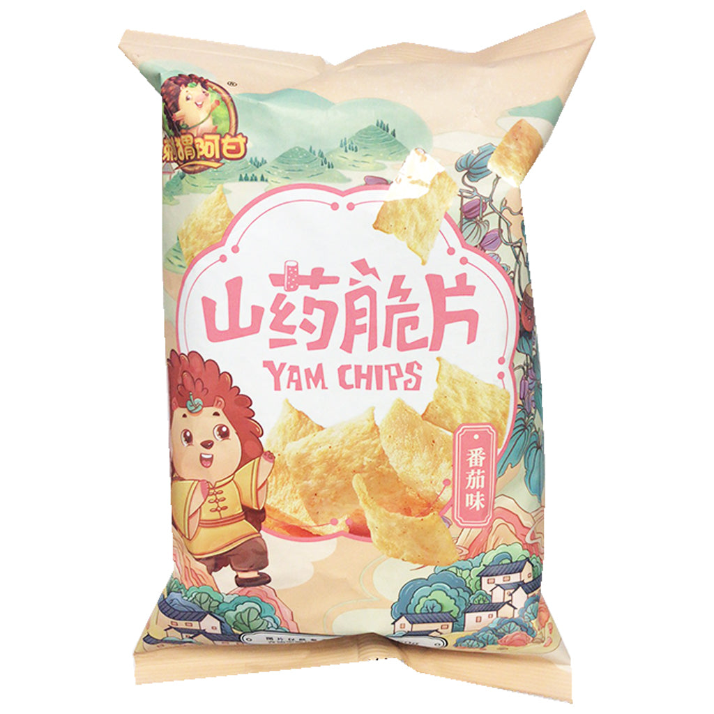 Ci Wei Ah Gan Yam Chip Tomato Flavour 60g ~ 刺猬阿甘 山药脆片 番茄味 60g