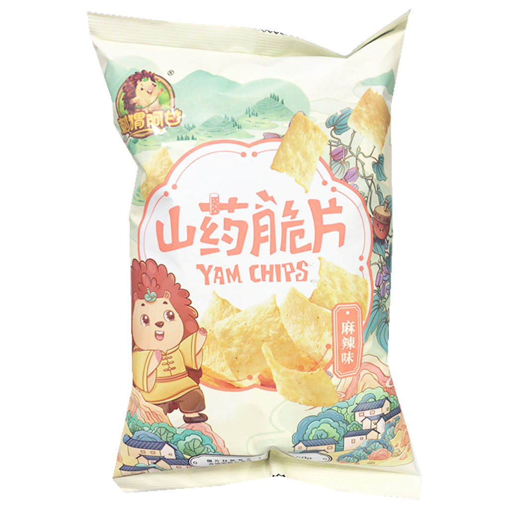 Ci Wei Ah Gan Yam Chip Spicy Flavour 60g ~ 刺猬阿甘 山药脆片 麻辣味 60g