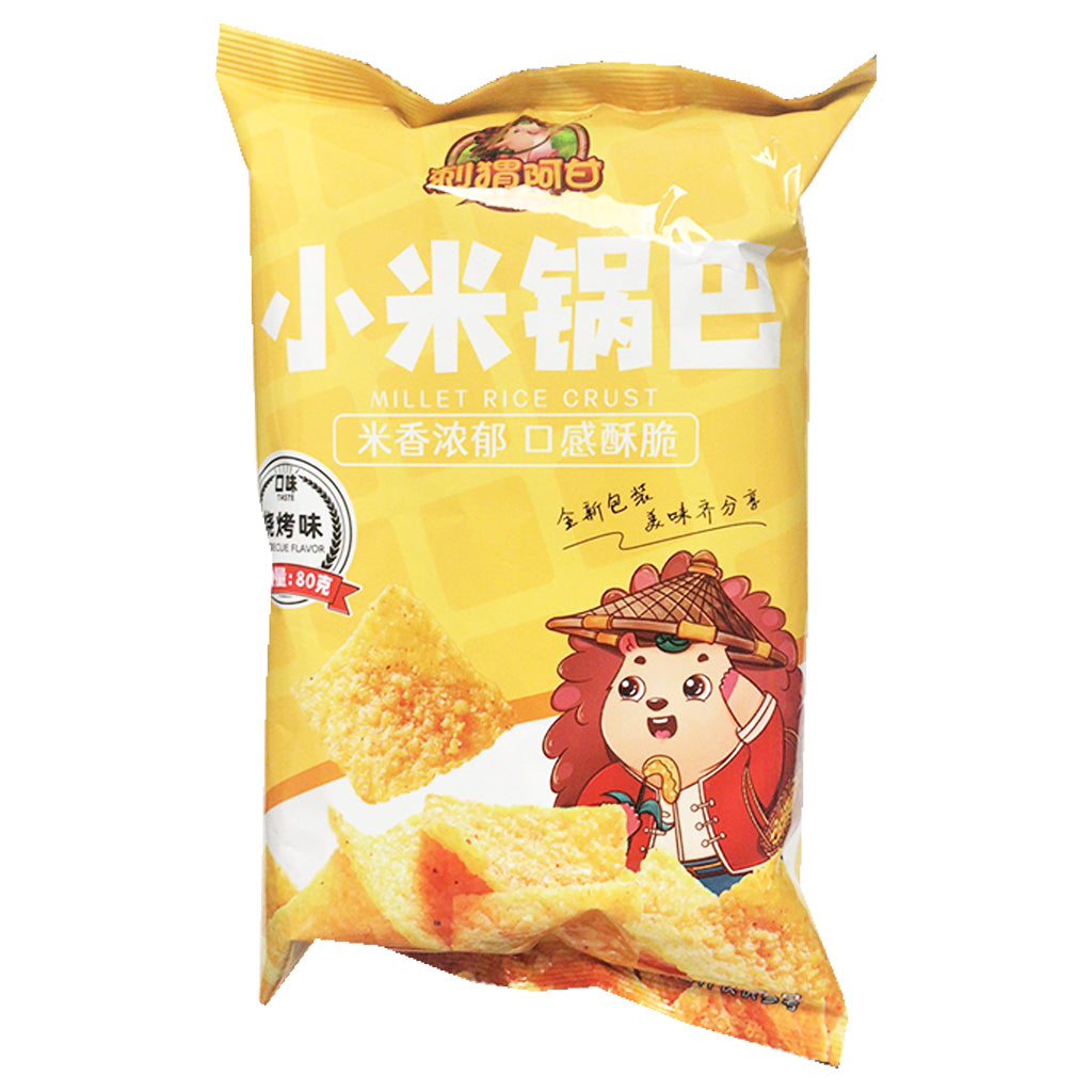 Ci Wei Ah Gan BBQ Millet Chips 80g ~ 刺猬阿甘 小米锅巴 烧烤味 80g