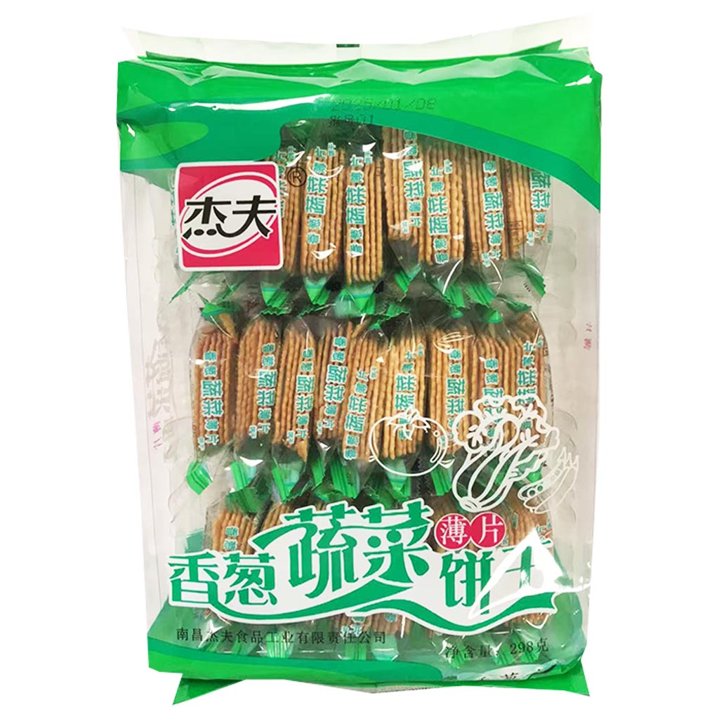 Jeff Thin Biscuit Onion 298g ~ 杰夫香葱蔬菜饼干 298g
