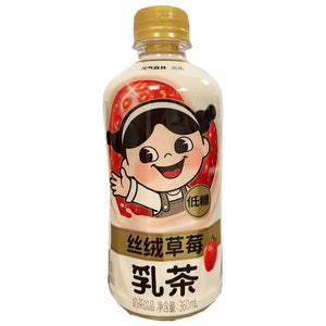 Genki Forest Milk Tea Strawberry Flavour 360ml ~ 元气森林乳茶 丝绒草莓味 360ml