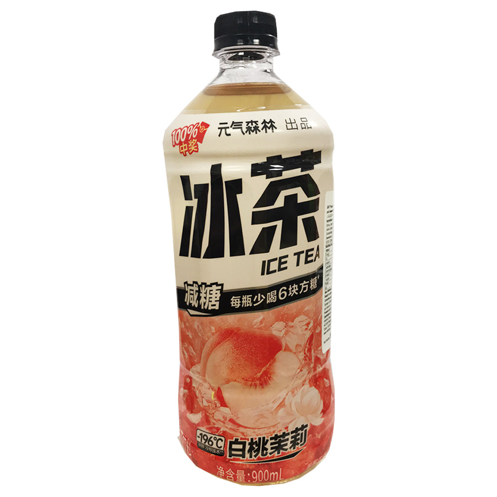【A.Genki商品】 Genki Forest Peach Iced Jasmine Tea 900ml ~ 元氣森林冰茶白桃茉莉 900ml