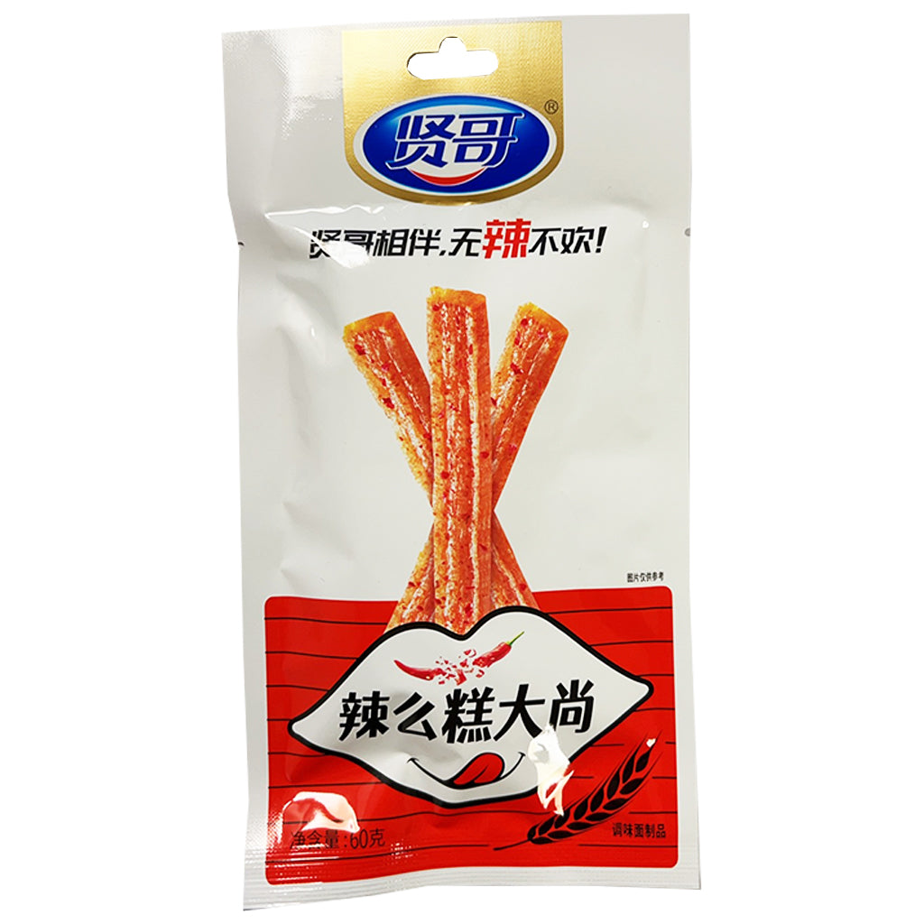 Xian Ge Spicy Fried Gluten Big 60g ~ 贤哥辣么糕大尚 60g