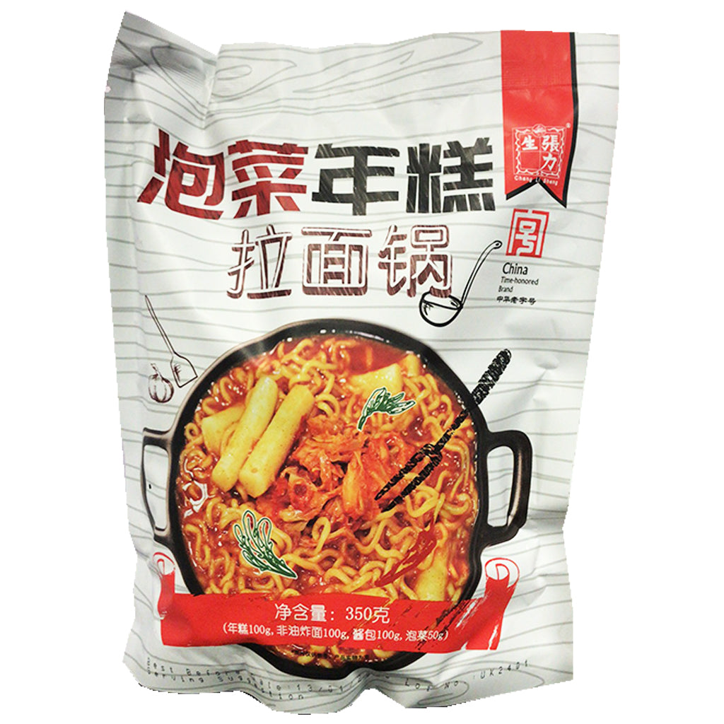 Chang Li Sheng Rice Cake Noodle Kimchi 350g ~ 张力生 泡菜年糕拉麵锅 350g