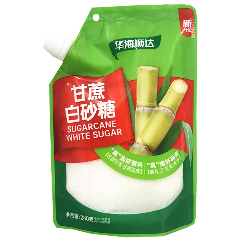 HuaSeed Sugarcane White Sugar 280g ~ 华海顺达白砂糖 280g