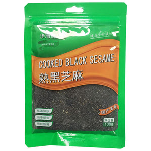 HuaSeed Cooked Black Sesame 100g ~ 华海顺达熟黑芝麻 100g