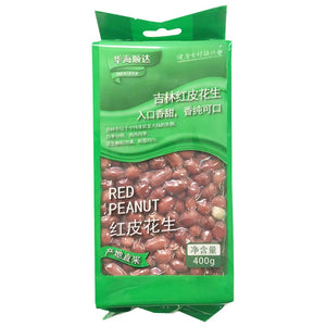 HuaSeed Red Peanut 400g ~ 华海顺达红皮花生 400g
