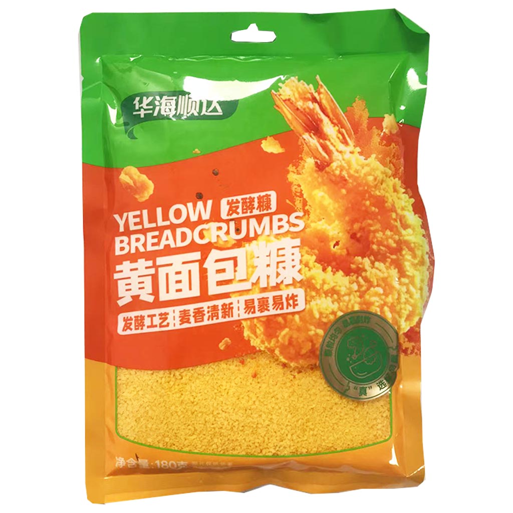 HuaSeed Yellow Bread Crumbs 180g ~ 华海顺达黄面包糠 180g