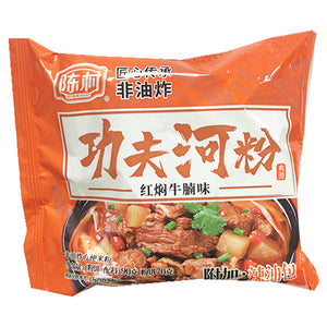 ChenCun Flat Noodle Roasted Beef 90g ~ 陈村功夫河粉红焖牛腩味 90g