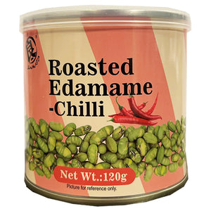 Roasted Edamame Chilli Flavour 140g ~ 烤毛豆仁 香辣味 铁罐 140g