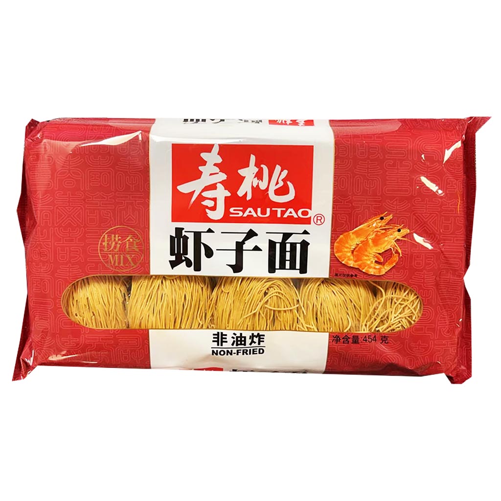 Sau Tao Shrimp Egg Noodles 454g ~ 壽桃牌蝦子麵 454g