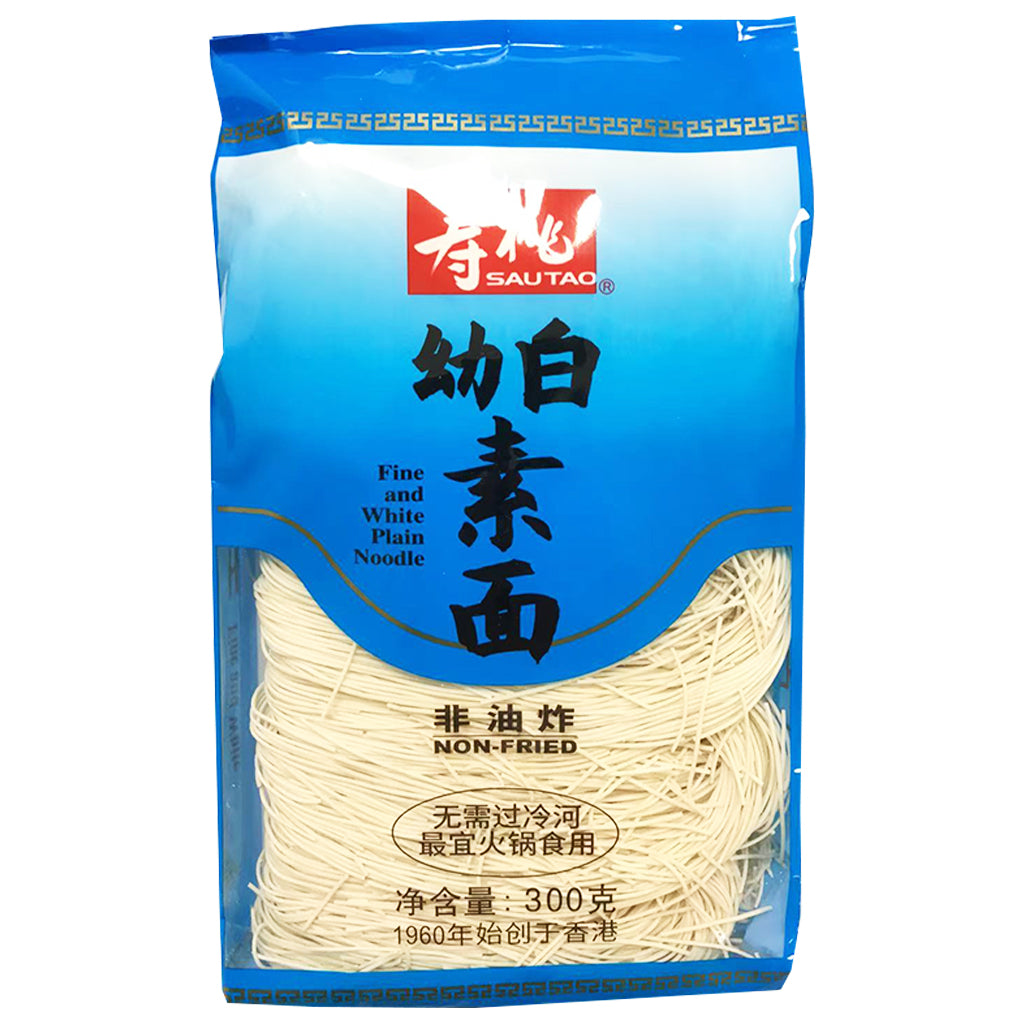 Sau Tao Fine White Plain Noodles 300g ~ 寿桃牌幼白素面 300g