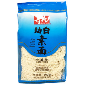 Sau Tao Fine White Plain Noodles 300g ~ 寿桃牌幼白素面 300g