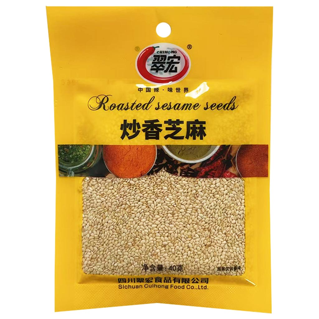 Cuihong Roasted Sesame Seeds 40g ~ 翠宏炒香芝麻 40g