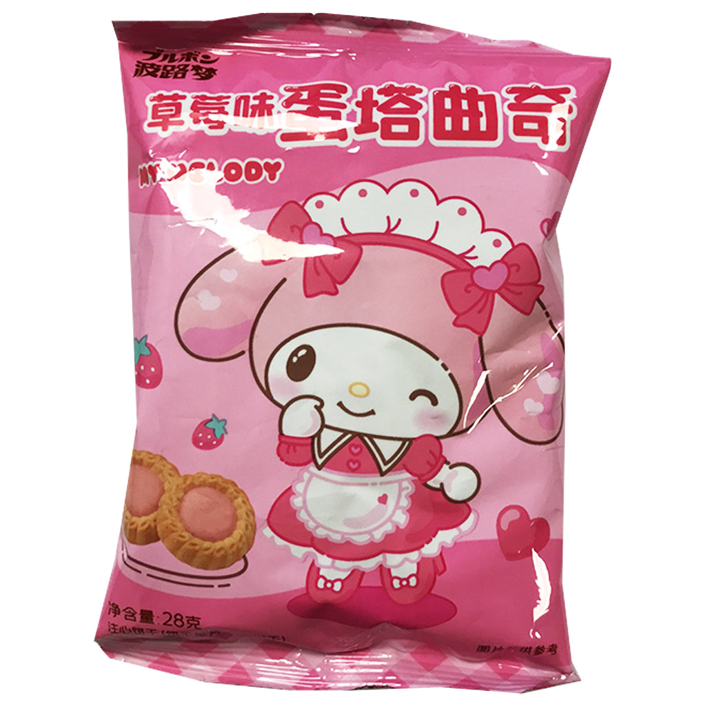 Bourbon My Melody Strawberry Cookies 28g ~ 波路梦Melody草莓味蛋塔曲奇 28g