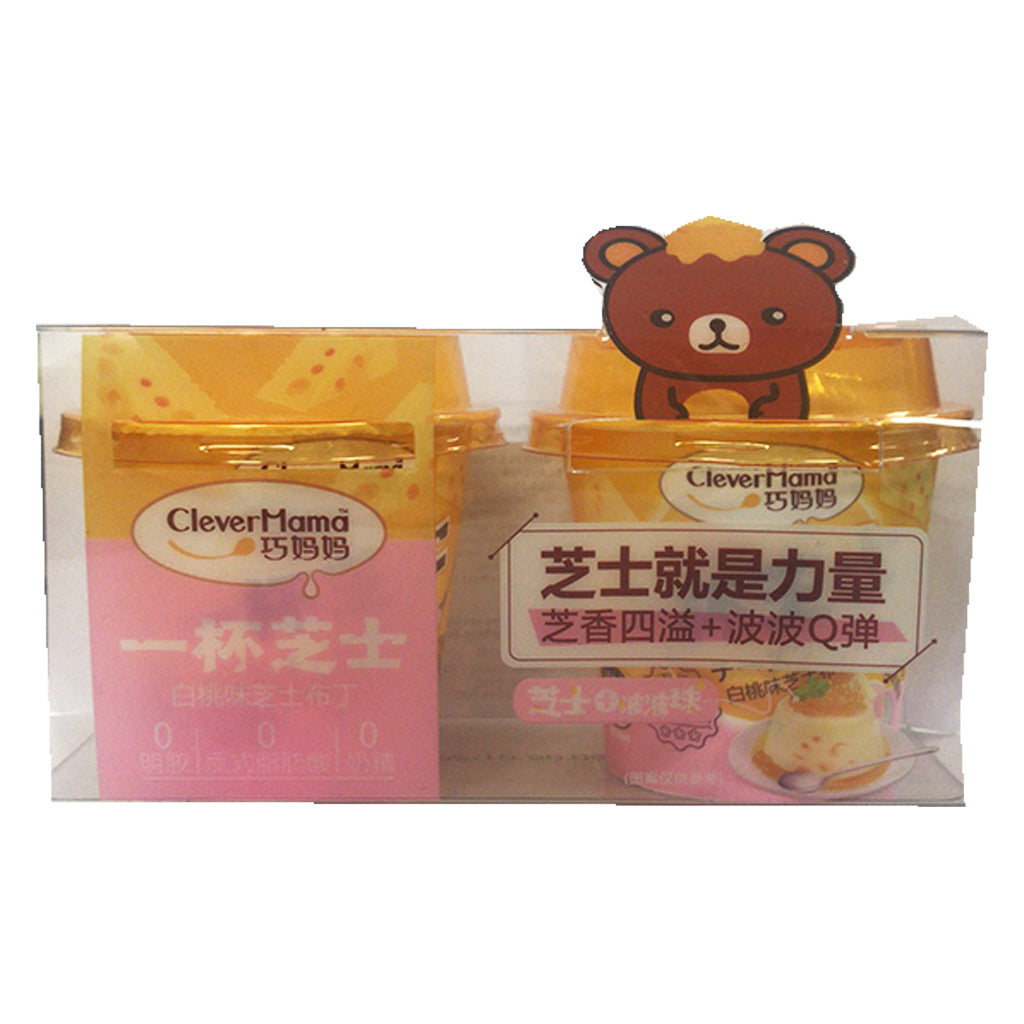 CleverMaMa Bubble Pudding Cheese Peach 200g ~ 巧妈妈一杯芝士白桃味味芝士布丁 200g