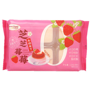 CleverMaMa Cheese Strawberry Pudding 132g ~ 巧妈妈牛奶布丁芝芝莓莓 132g