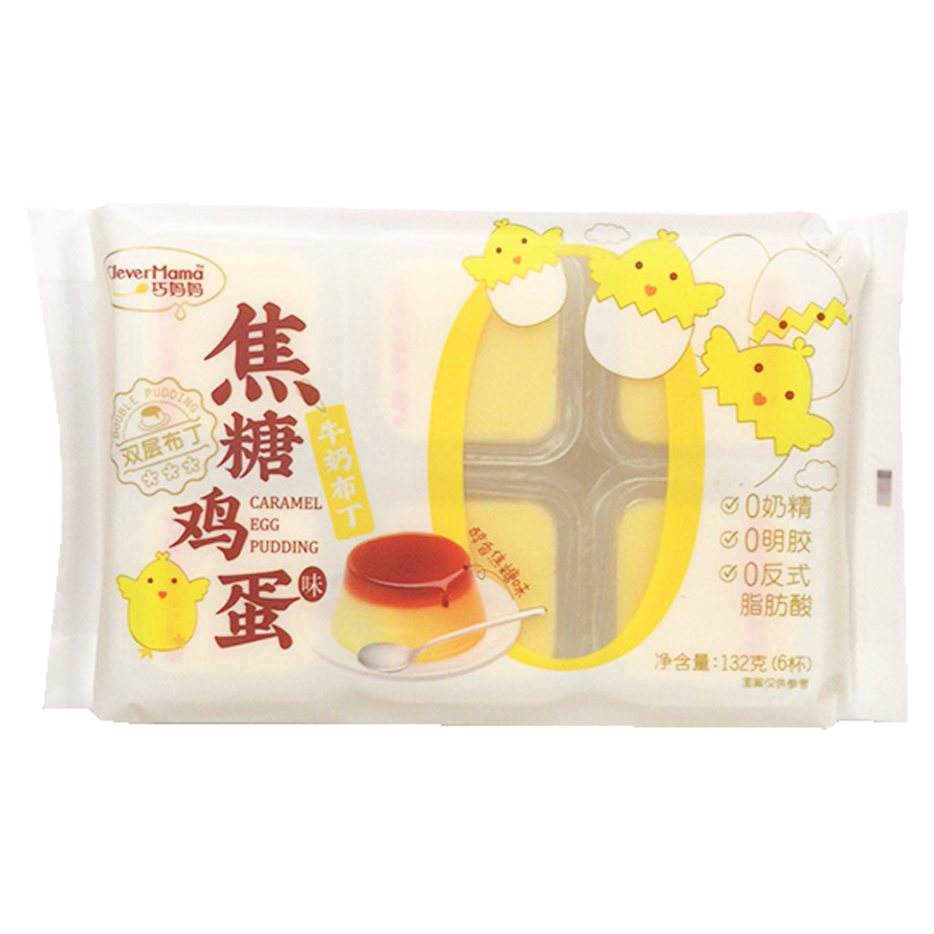 CleverMaMa Caramel Egg Pudding 132g ~ 巧妈妈牛奶布丁焦糖雞蛋 132g