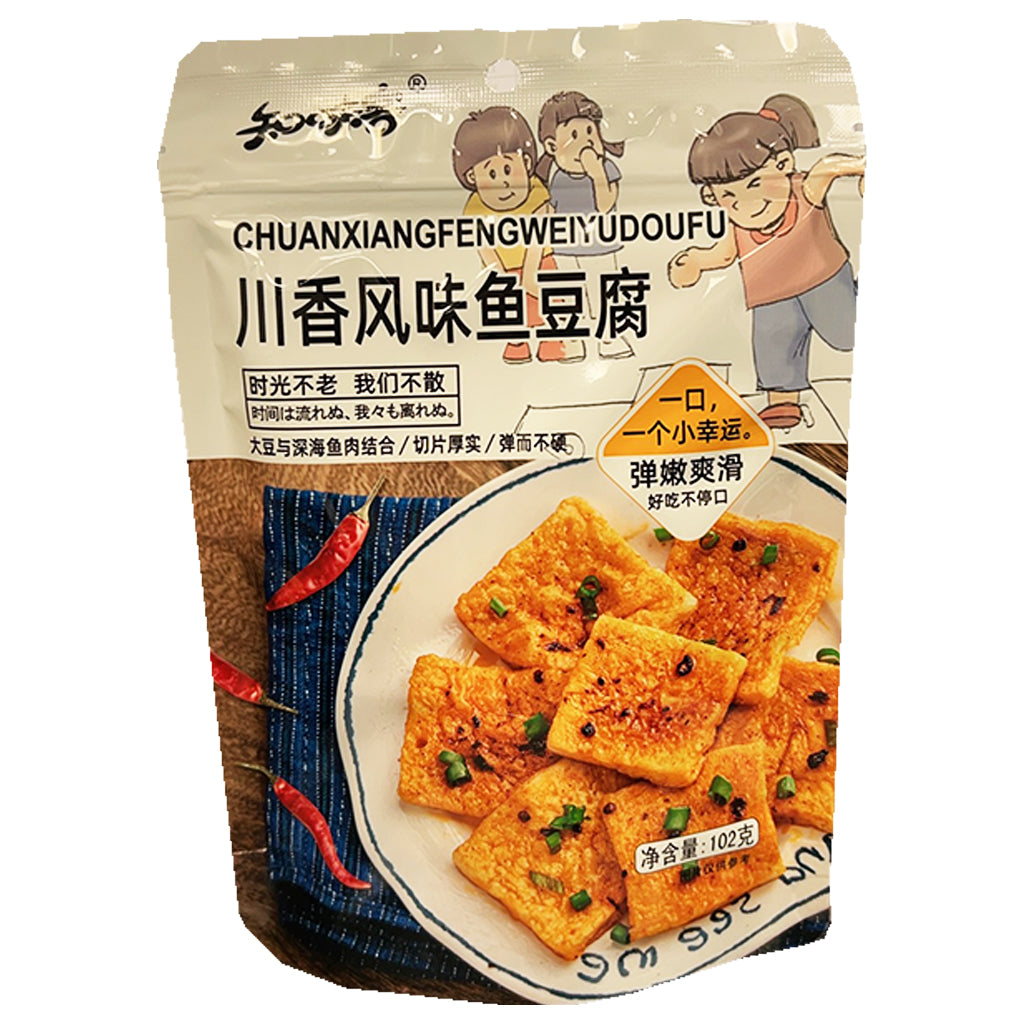 ZhiWeiKe Fish Tofu Snack 102g ~ 知味客川香風味魚豆腐 102g