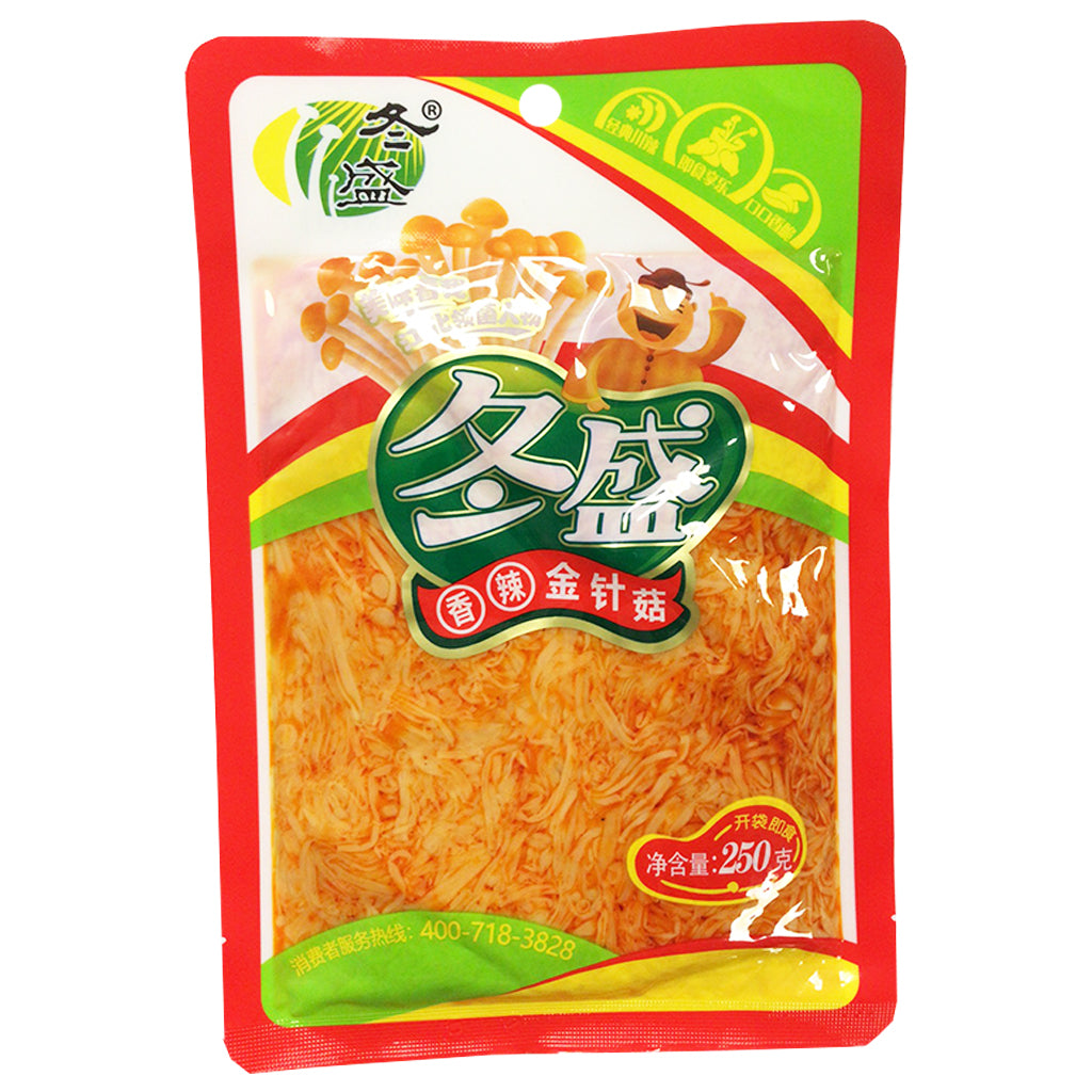 DongSheng Enoki Mushroom Hot Spicy 250g ~ 冬盛金针菇香辣味 250g