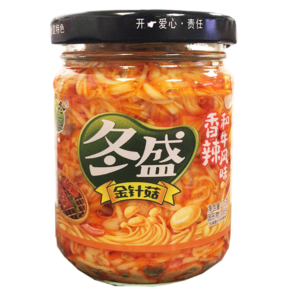 DongSheng Enoki Mushroom Spicy Wagyu 175g ~ 冬盛金针菇香辣和牛 175g