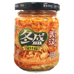 DongSheng Enoki Mushroom Braised 175g ~ 冬盛金针菇武汉卤香味 175g