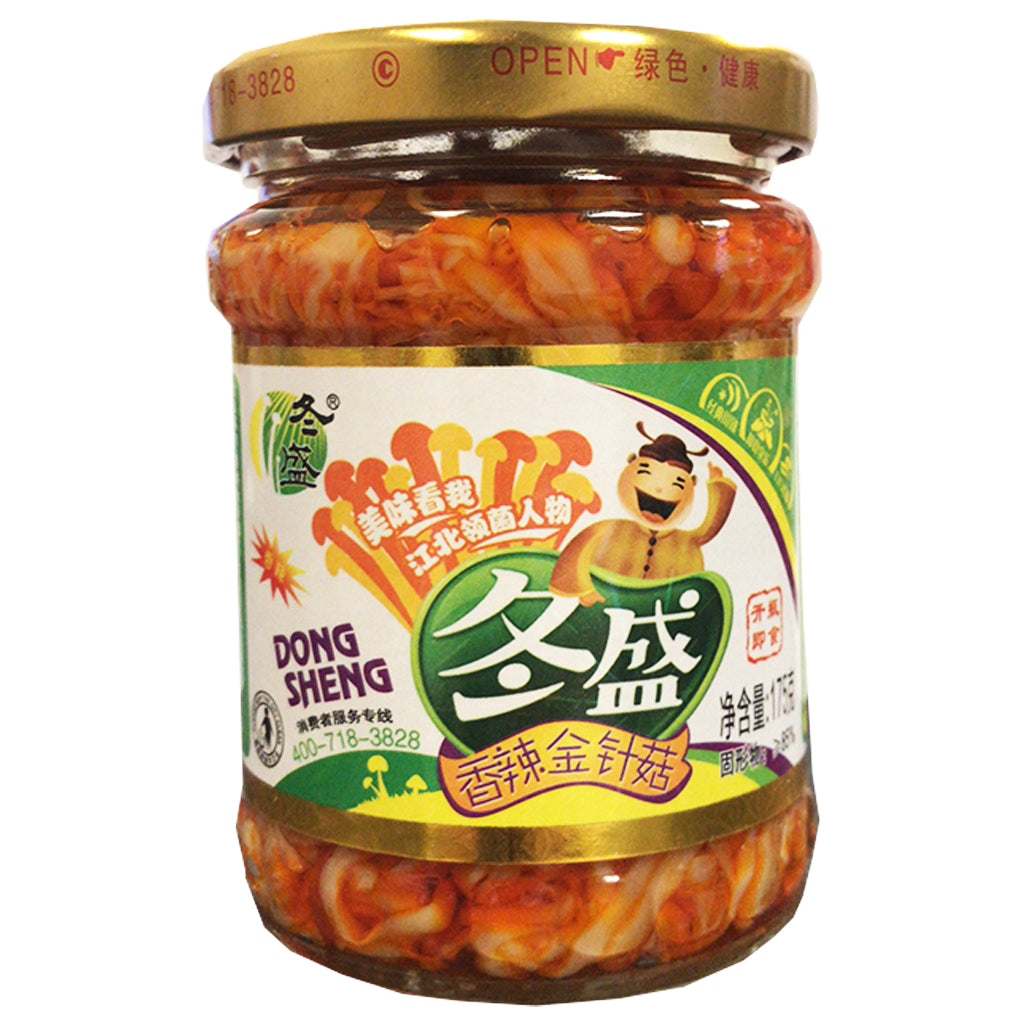 DongSheng Enoki Mushroom Hot Spicy 175g ~ 冬盛金针菇武香辣味 175g