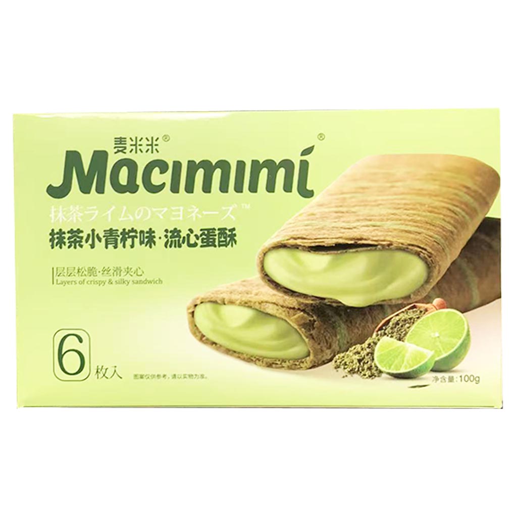 Macmimi Cracker Matcha Lime 100g ~ 麥米米抹茶小青柠味流心蛋酥 100g