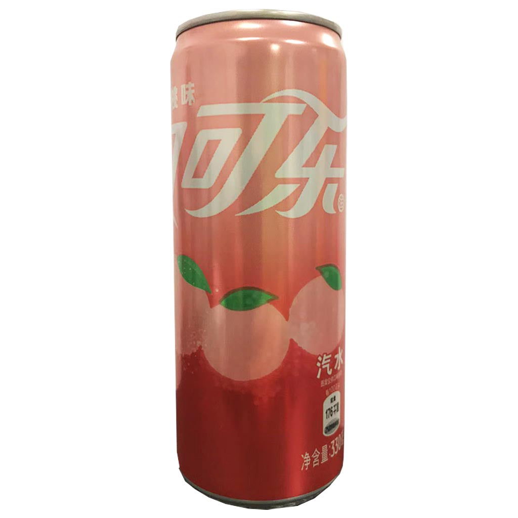Coca Peach Can 330ml ~ 可口可乐蜜桃味罐装 330ml