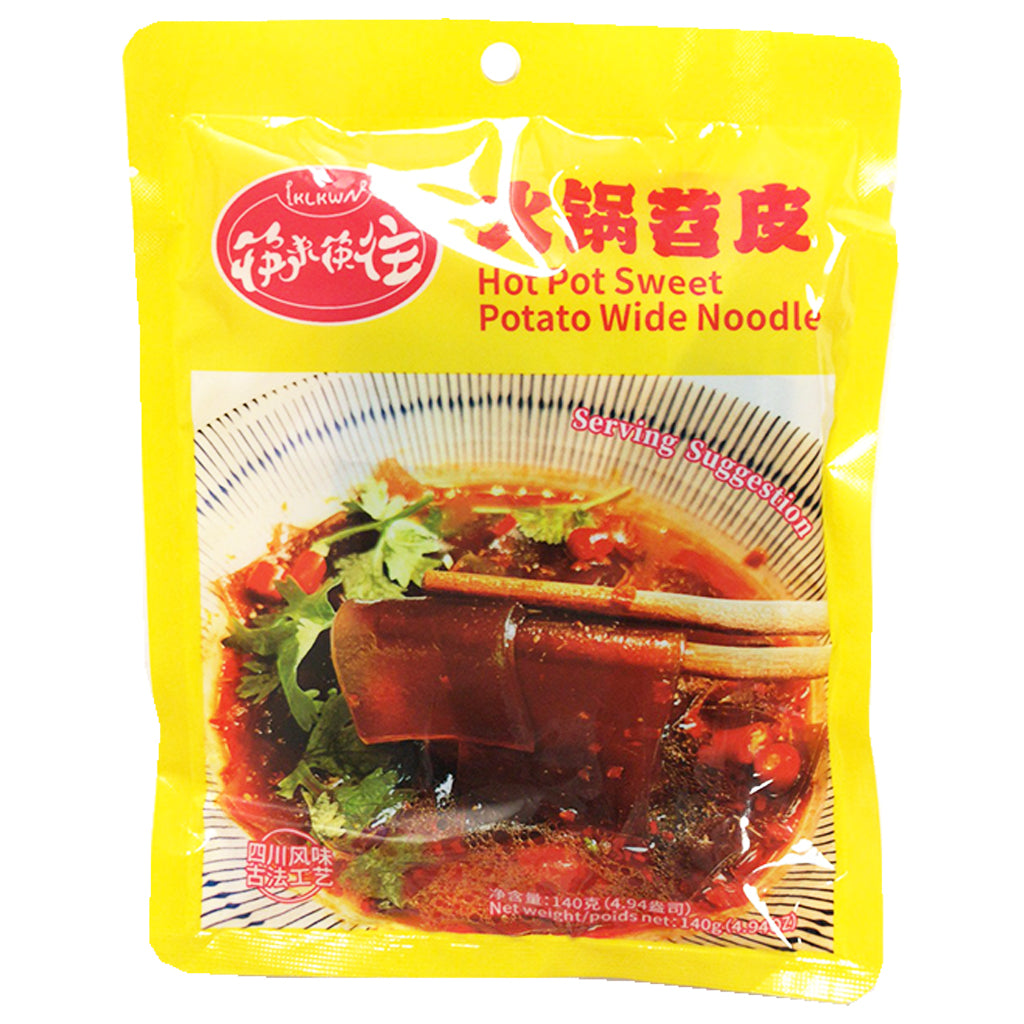 KLKW Hot Pot Sweet Potato Wide Noodle 140g ~ 筷来筷往火锅苕皮 140g