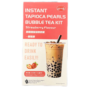 KLKW Tapioca PearlsTea Kit Strawberry 210g ~ 筷來筷往挂壁珍珠奶茶草莓 210g
