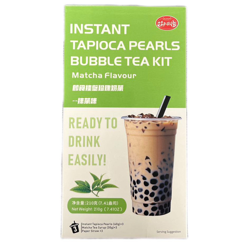 KLKW Tapioca Pearls Tea Kit Matcha 210g ~ 筷來筷往挂壁珍珠奶茶抹茶 210g