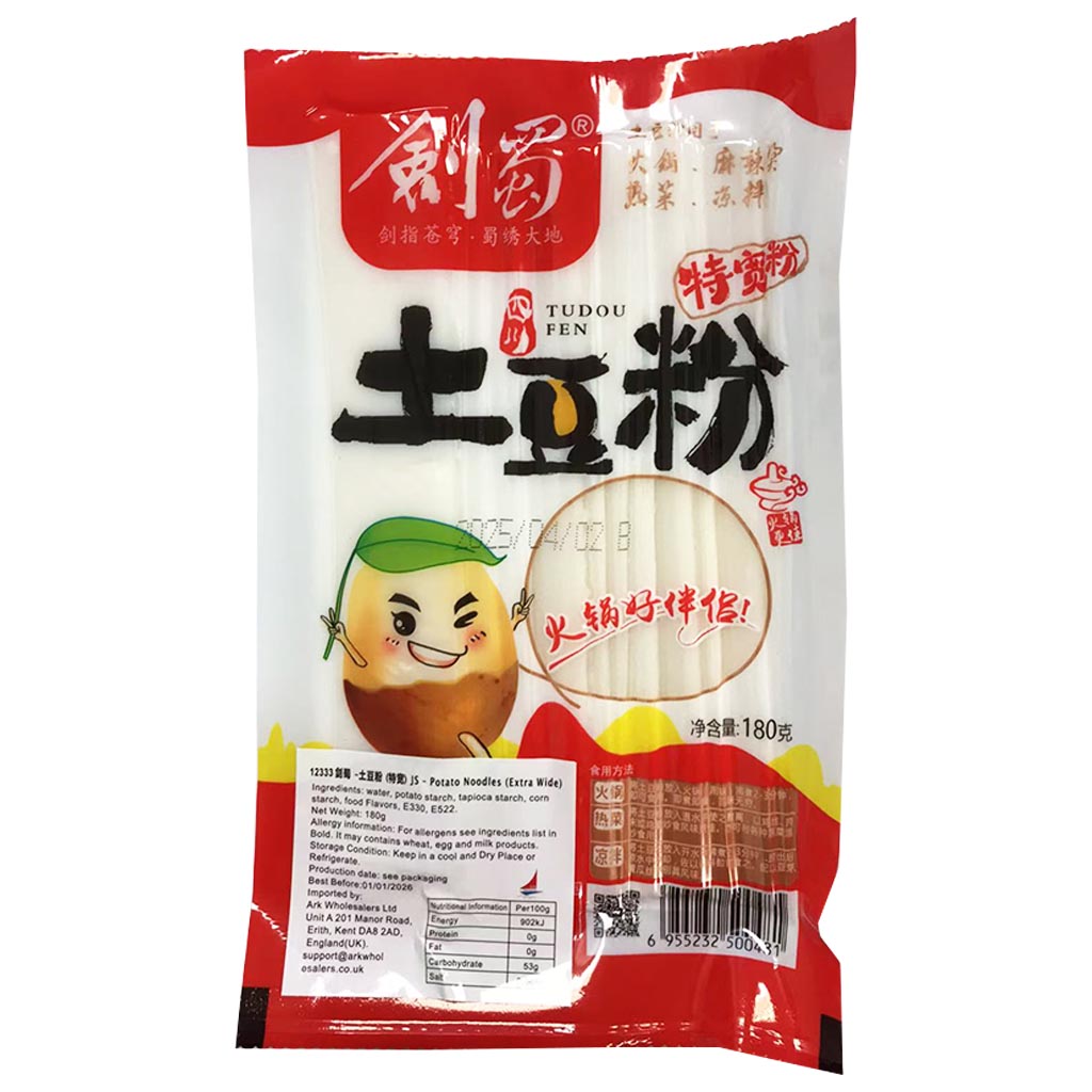 Jian Shu Potato Noodle Extra Board 180g ~ c剑蜀土豆粉特宽 180g