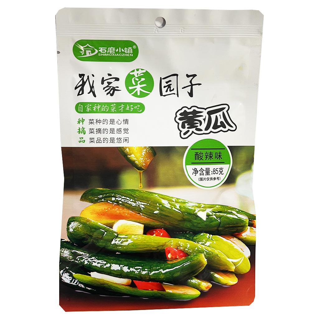 Shimoxiaozhen Spicy Cucumber 85g ~ 石磨小镇酸辣小黃瓜 85g