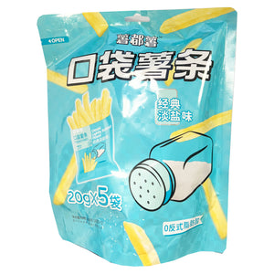 Shu Dou Shu Potato Chips Salt Flavour 100g ~ 薯都薯口袋薯条经典淡塩味 100g